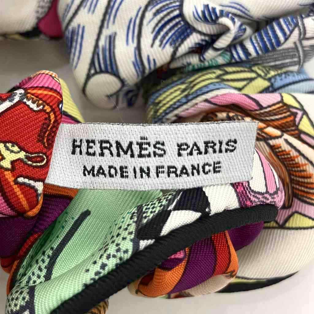 【新品未使用】HERMES シュシュ　クラウディア　アニマポリス HERMES（エルメス） シュシュ 211023G クラウディア CHOUCHOU CLAUDIA