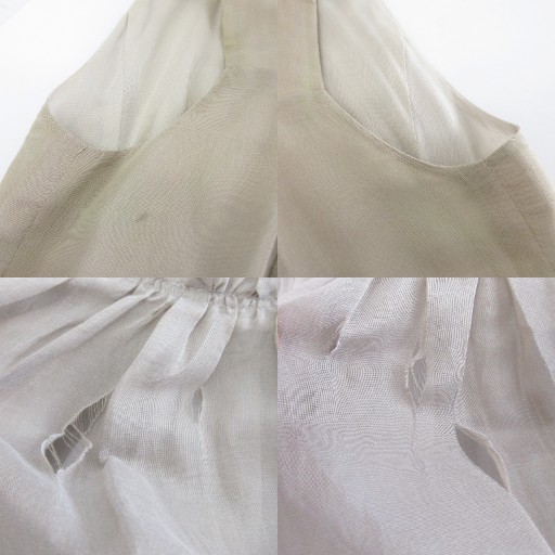 フォクシー FOXEY ワンピース ティアード ギャザー フリル シルク混