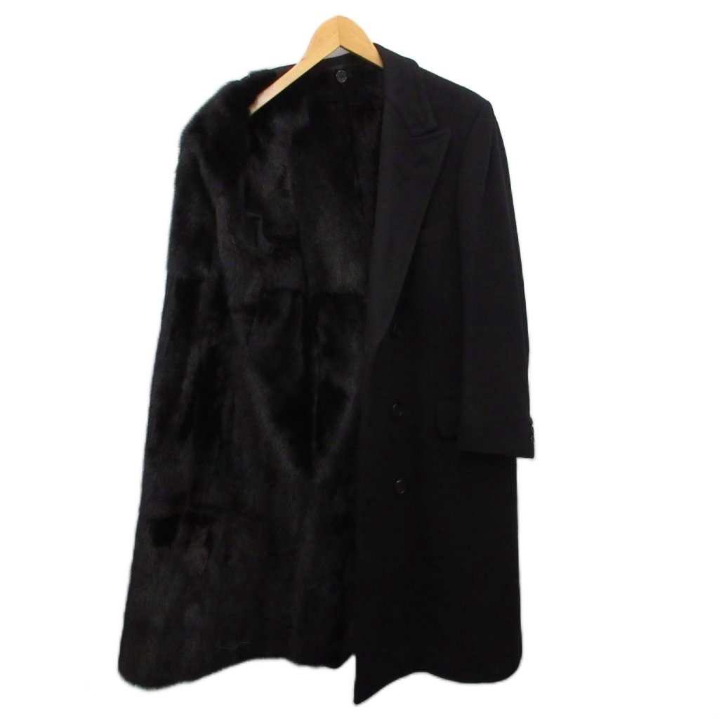 2 超美品　アクアスキュータム　ロングコート　カシミヤ100 アクアスキュータムカシミヤ100メンズ英国製ロングコート