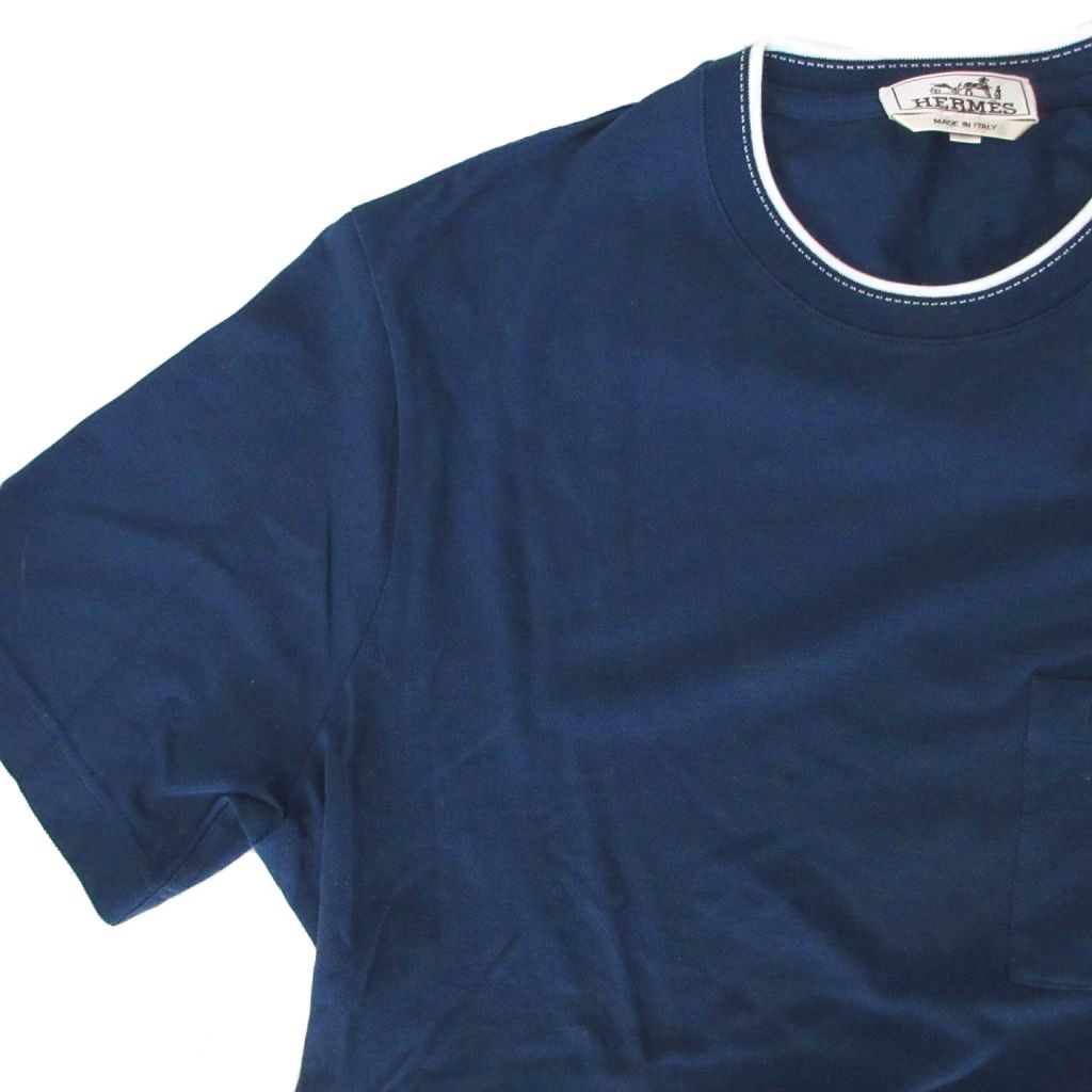 エルメス HERMES サドルステッチTシャツ カットソー 半袖 Hロゴ ロゴ