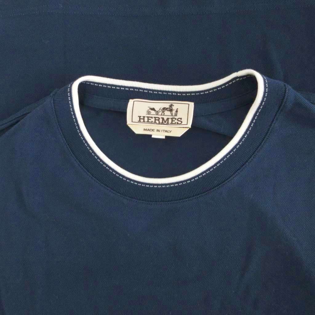 エルメス HERMES サドルステッチTシャツ カットソー 半袖 Hロゴ ロゴ