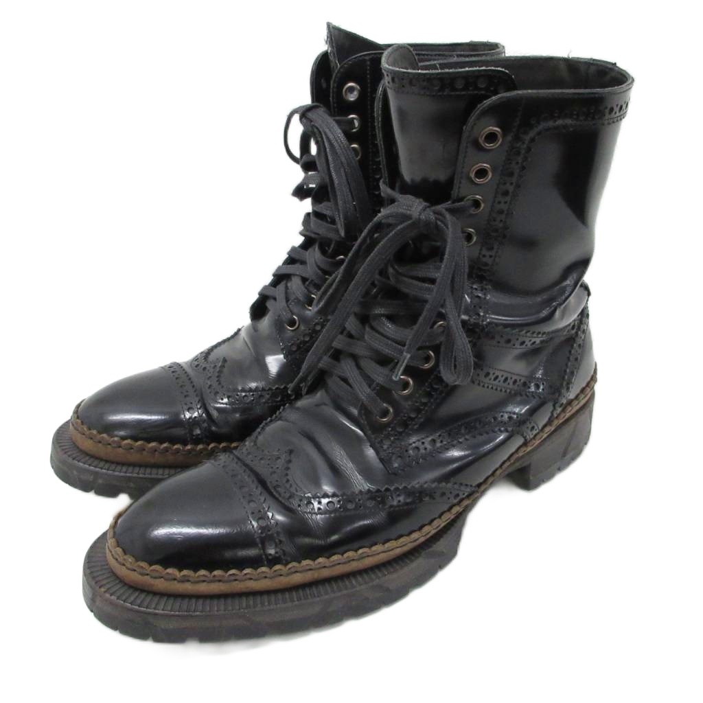 ドルチェ&ガッバーナ ドルガバ DOLCE&GABBANA ロングブーツ 購入 革靴