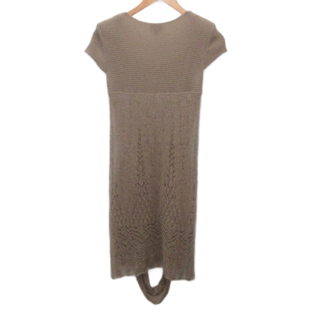 フェンディ FENDI ニットワンピース ドレス ロング 半袖 編み込み