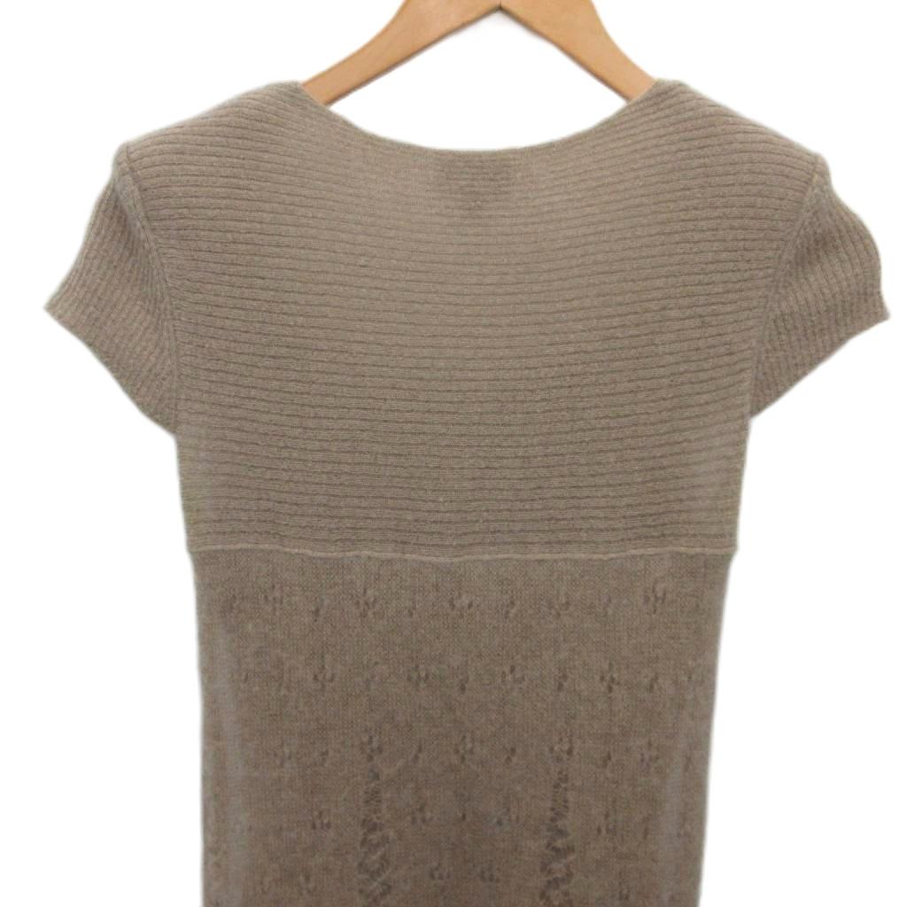 フェンディ FENDI ニットワンピース ドレス ロング 半袖 編み込み