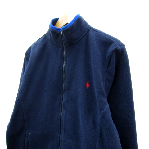 ポロラルフローレン ナイロンジャケット フリース コート ネイビー  L 160 ポロ ラルフローレン POLO RALPH LAUREN フリースジャケット