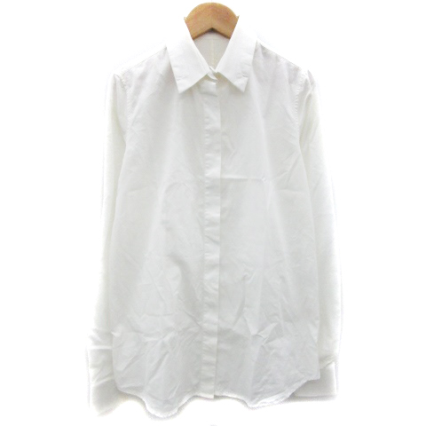 ジバンシィ GIVENCHY シャツ ブラウス 長袖 無地 36 S ホワイト 白 
