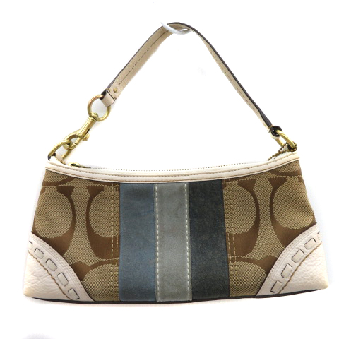 コーチ COACH ハンドバッグ ミニバッグ シグネチャー スエード