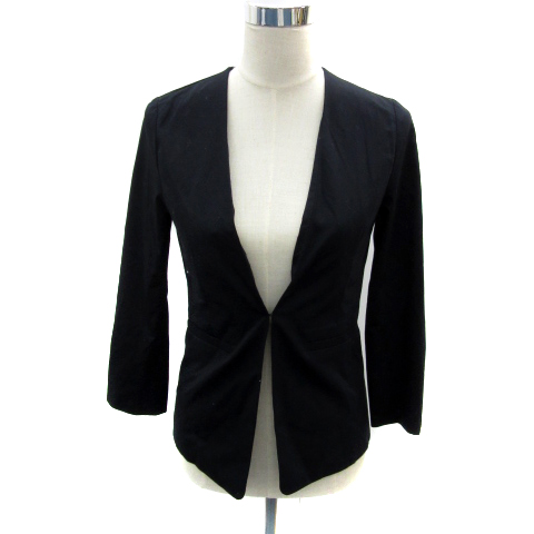 ロートレアモン LAUTREAMONT ノーカラージャケット ミドル丈 前開き 38  