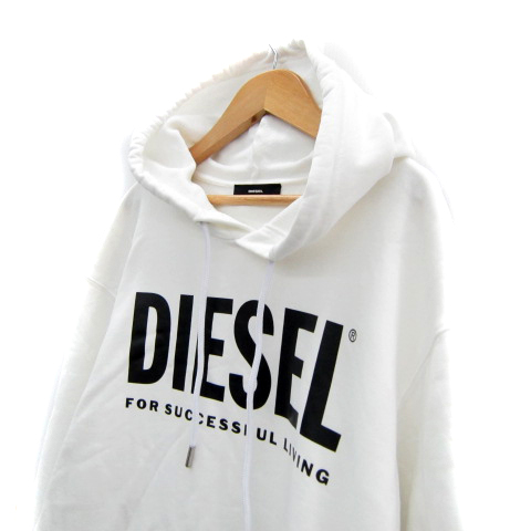 ディーゼル DIESEL パーカーワンピース ひざ丈 長袖 ロゴプリント 