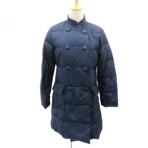 スピック&スパン Spick&Span ダウンコート ロング丈 38 M 紺 ネイビー 