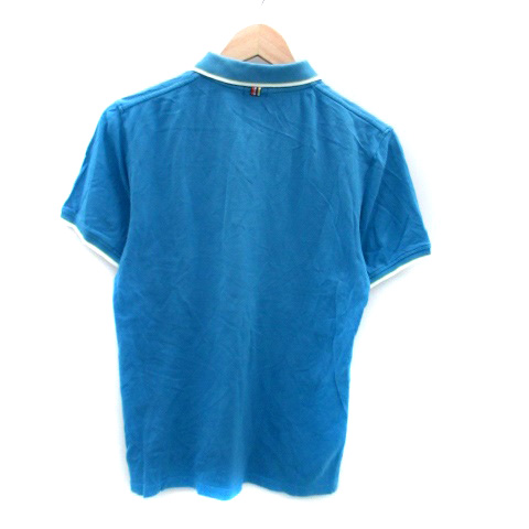 ポールスミスジーンズ Paul Smith JEANS ポロシャツ 半袖 刺繍 M 青