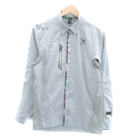 Oakley グレー 刺繍入り シャツ Oakley グレー 刺繍入り シャツ