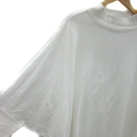 7分袖トレーナー 白 無地 S 微かシミ