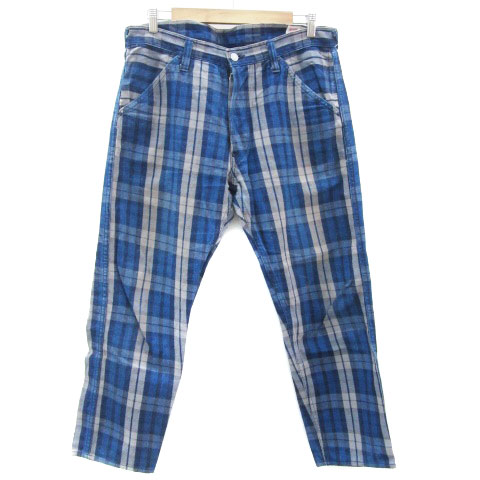 エヴィス EVISU ヤマネ yamane 5500 チェック デニム パンツ ジーンズ 