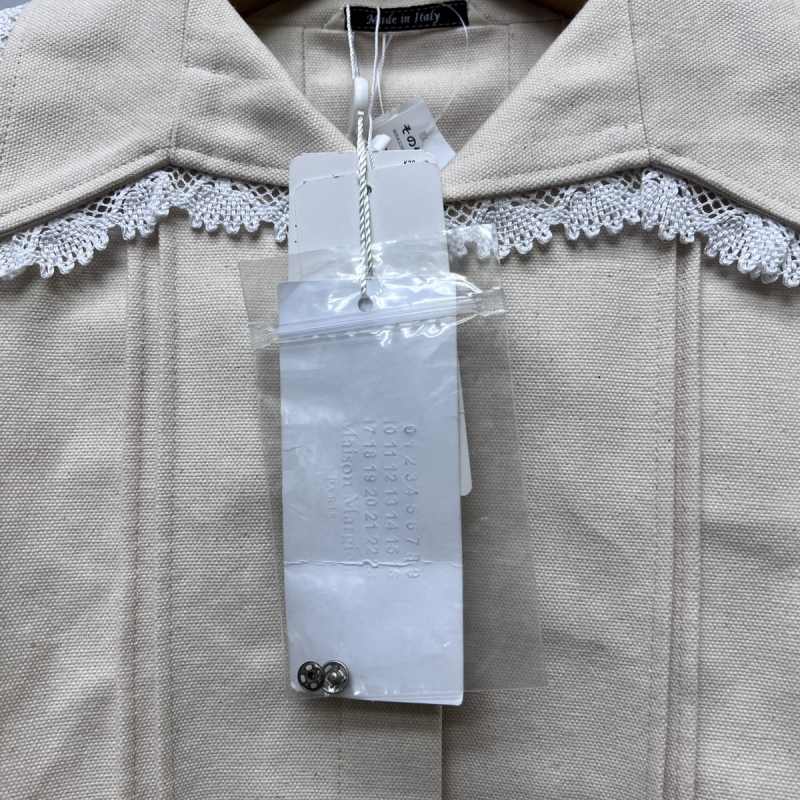 高価値セリー 未使用品 メゾンマルジェラ Maison Margiela 22SS レース 白タグ ジャケット・アウター