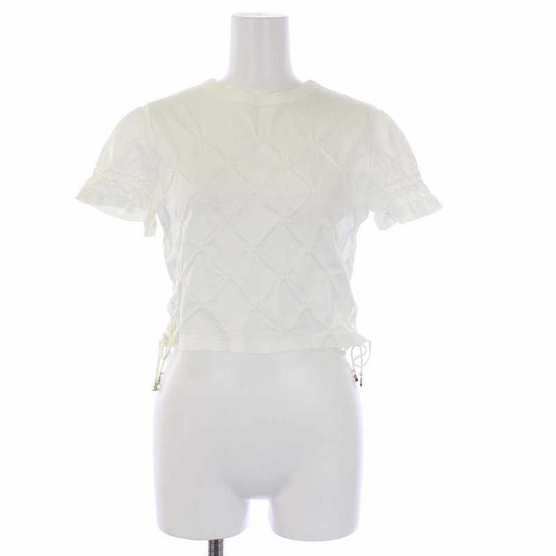 シャネル CHANEL 23SS ラインストーンチャーム付き クロップド