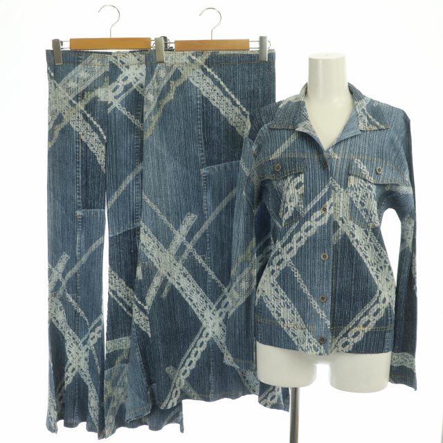 プリーツプリーズ PLEATS PLEASE イッセイミヤケ セットアップ デニム 