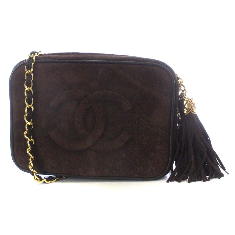 シャネル CHANEL ヴィンテージ ココマーク スエード チェーン  