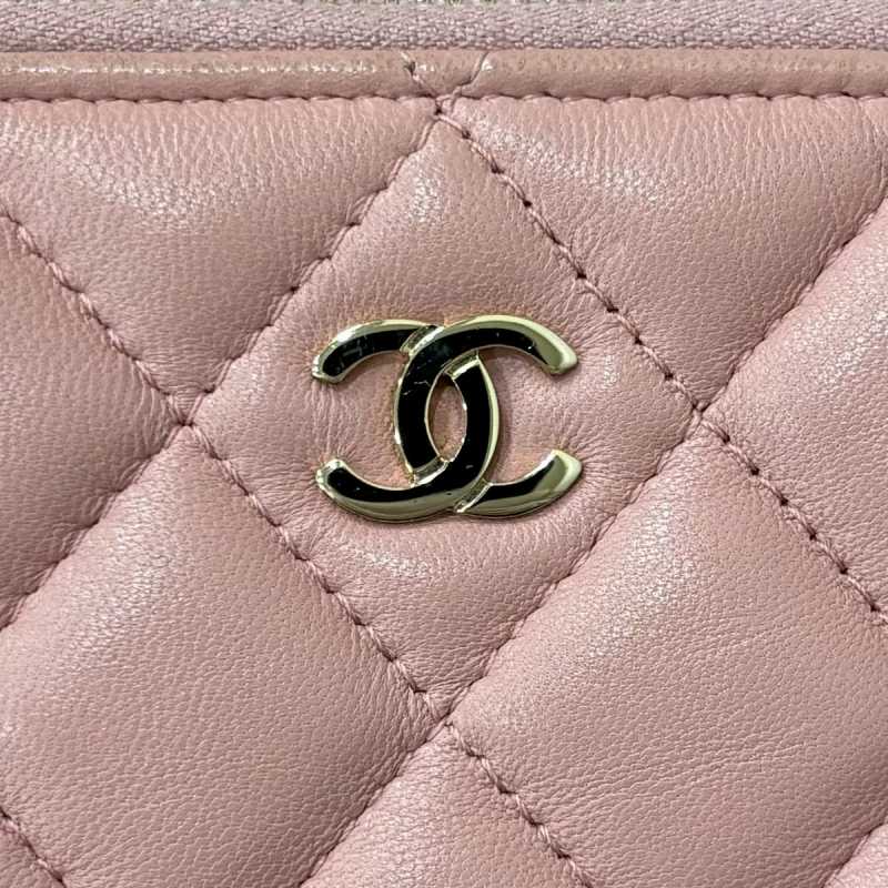 シャネル CHANEL 24番台 マトラッセ チェーンウォレット Wファスナー