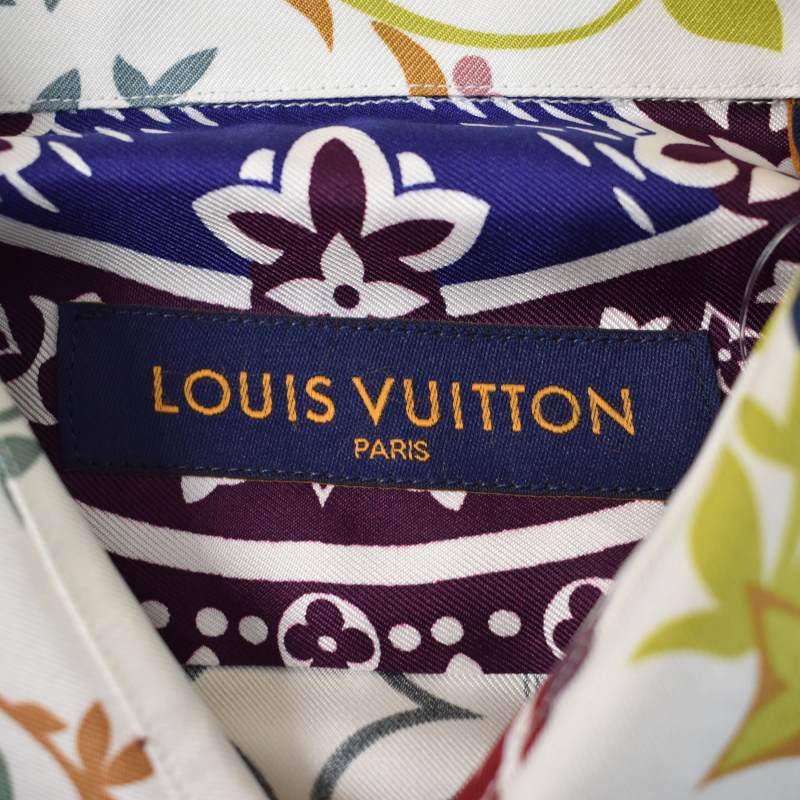 ルイヴィトン LOUIS VUITTON 22AW モノグラム 総柄 シルク 長袖 シャツ