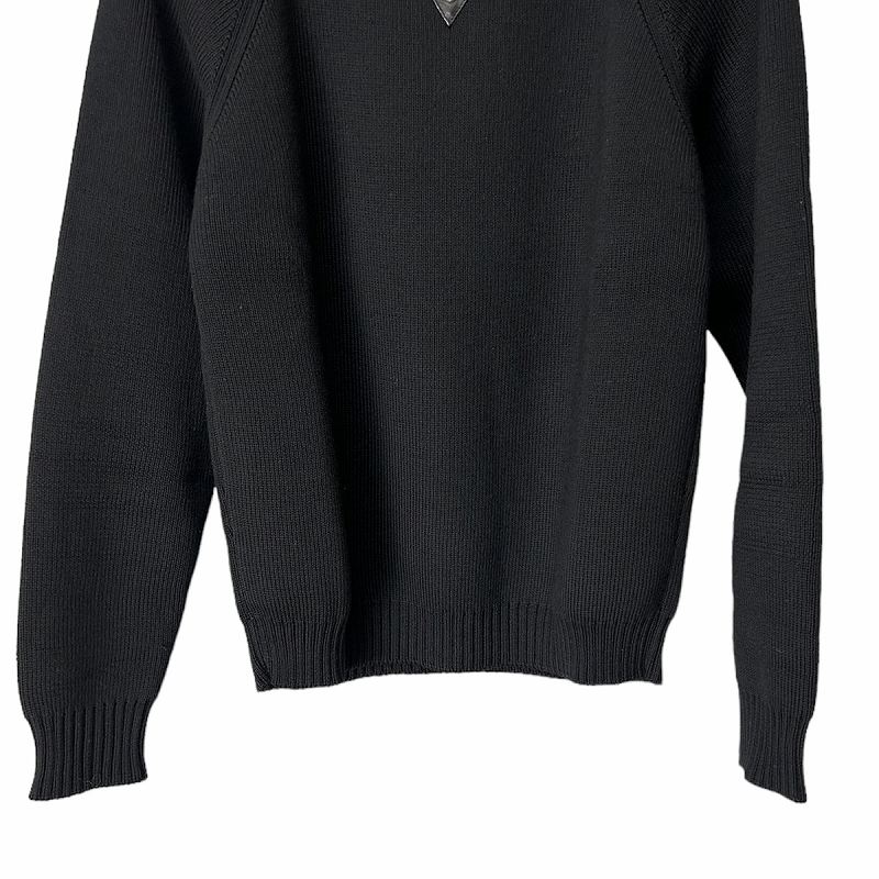 14AW サンローランパリ ウール Vネック ニット BLACK S 135GJ6372 PN25