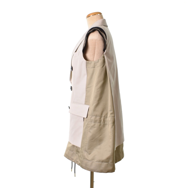 サカイ sacai 23SS Suiting Mix Vest スーツ ドッキング ベスト 1 