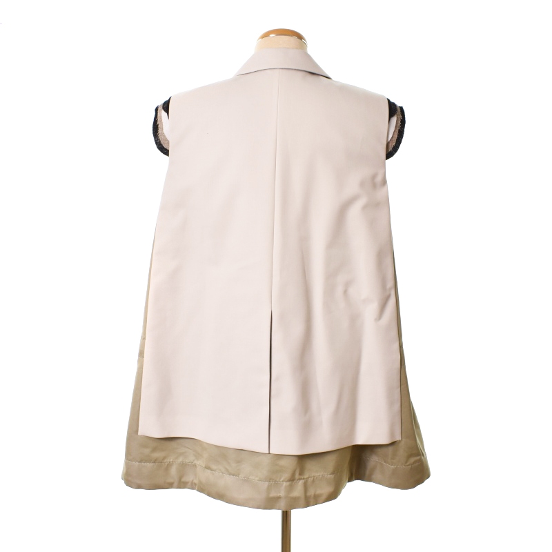 サカイ sacai 23SS Suiting Mix Vest スーツ ドッキング ベスト 1