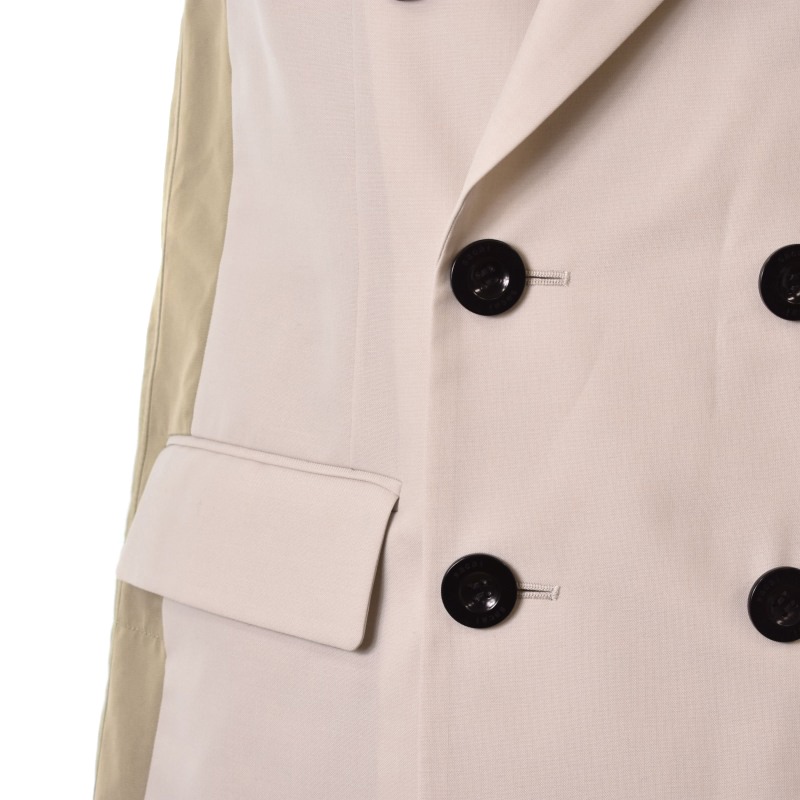 サカイ sacai 23SS Suiting Mix Vest スーツ ドッキング ベスト 1 