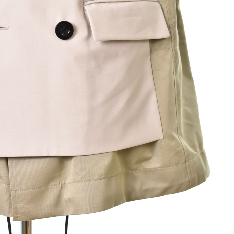 サカイ sacai 23SS Suiting Mix Vest スーツ ドッキング ベスト 1