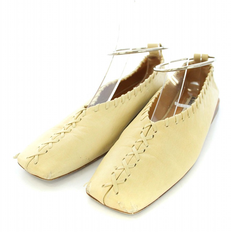 JIL SANDER ジルサンダー アンクレット バレリーナ レザー アイボリー
