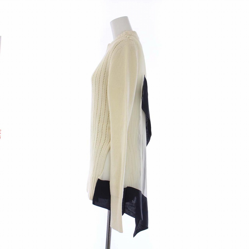 サカイ sacai 21AW ニット セーター 長袖 シアー ウール 2 M ライト 