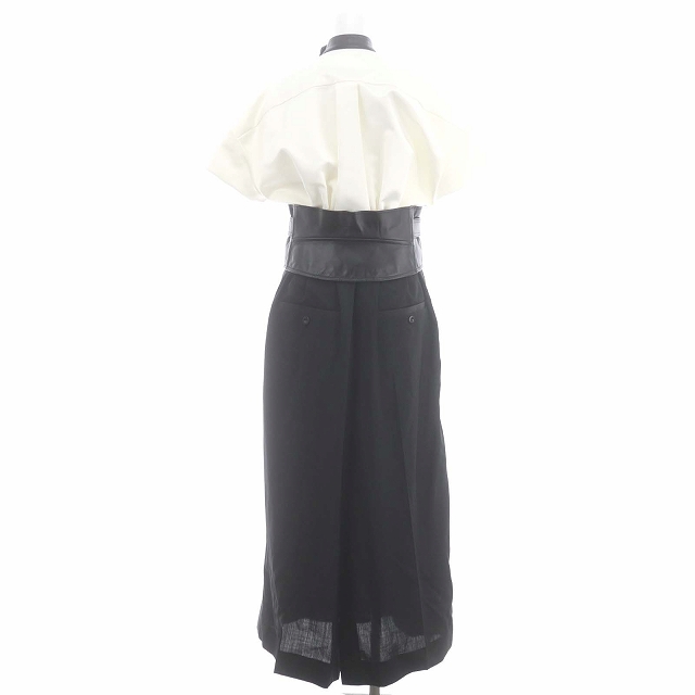 サカイ sacai レザーベルトドッキングワンピース ロング マキシ丈 五分  