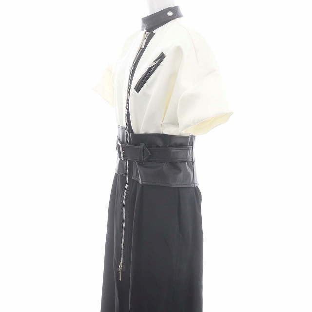 サカイ sacai レザーベルトドッキングワンピース ロング マキシ丈 五分  