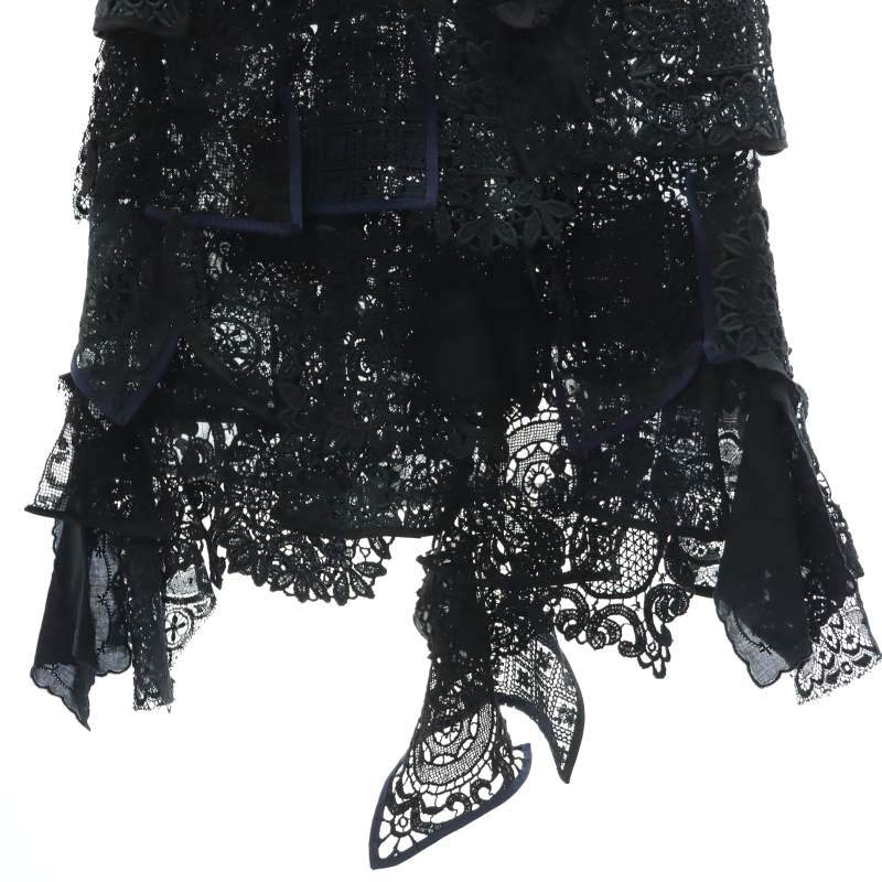 サカイ sacai レーススカート ロング ミモレ丈 タイト アシンメトリー  