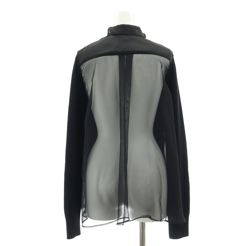 サカイ sacai バックシフォン ニット セーター 長袖 プルオーバー 