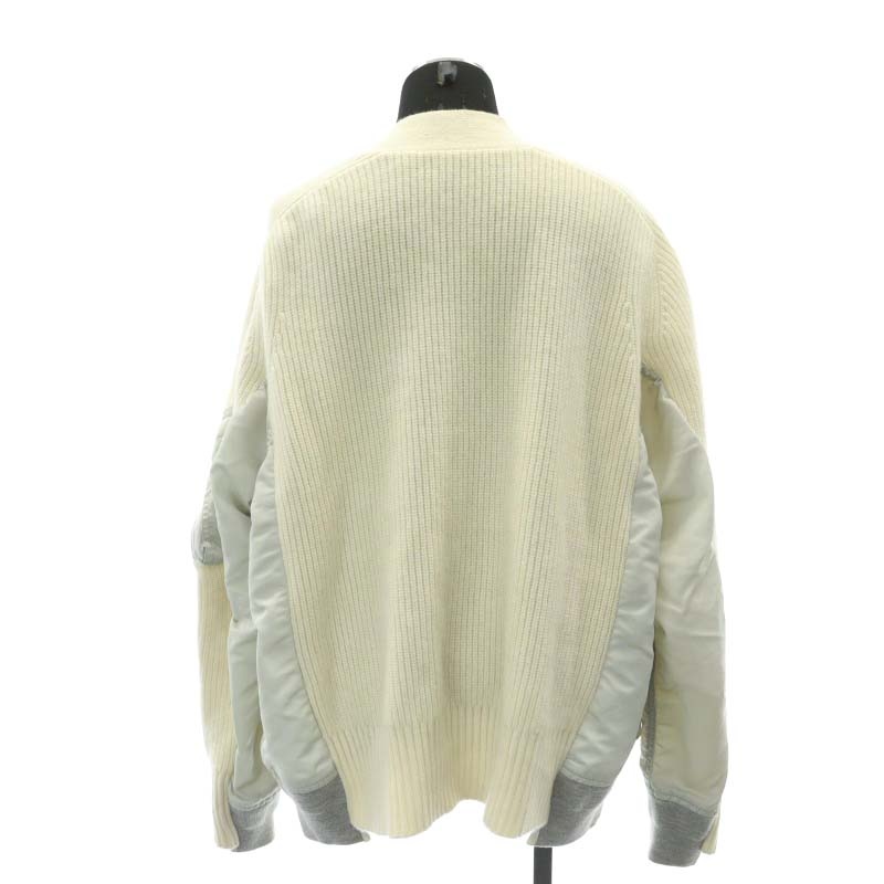 サカイ sacai 22AW Wool Knit x Nylon Twill Cardigan ニット 