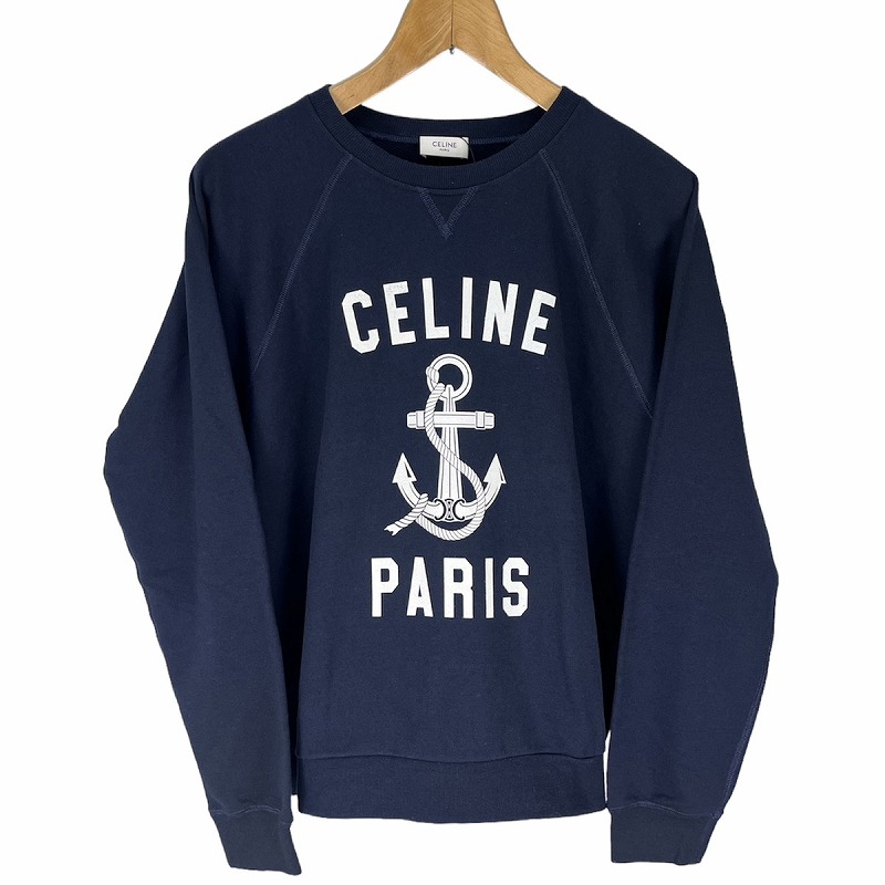 未使用品 セリーヌ CELINE アンカー プリント スウェット ANCHOR 