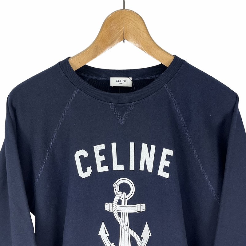 未使用品 セリーヌ CELINE アンカー プリント スウェット ANCHOR 