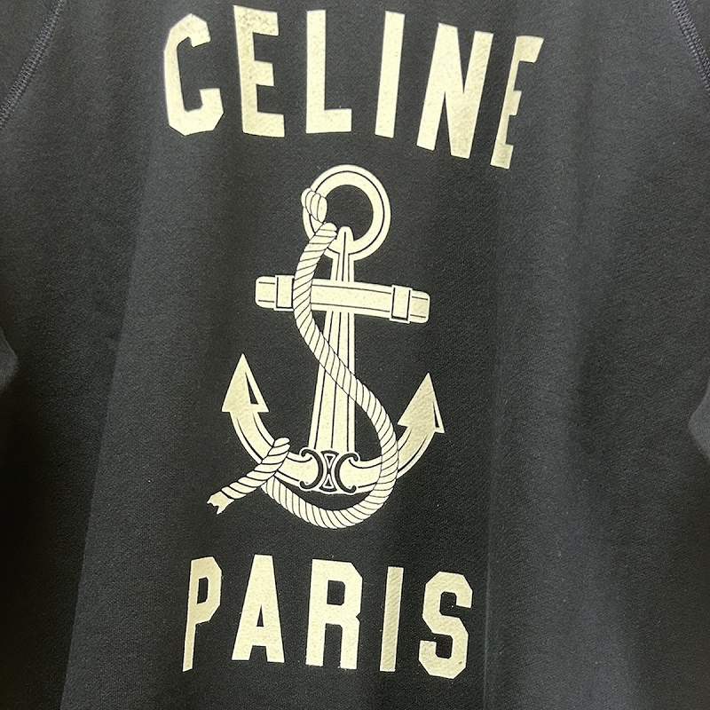 未使用品 セリーヌ CELINE アンカー プリント スウェット ANCHOR 