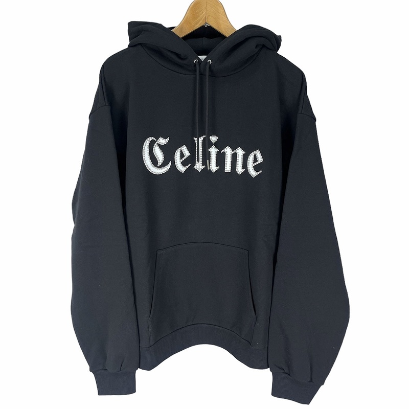 CELINE エディ期 ルーズフーディ コットンフリース 黒 XL 山田涼介着用 CELINE エディ期 ルーズフーディ コットンフリース 黒 XL 山田涼介着用