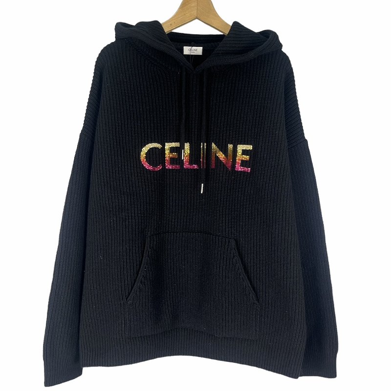 未使用品 セリーヌ CELINE 22AW グラデーション ロゴ スパンコール 