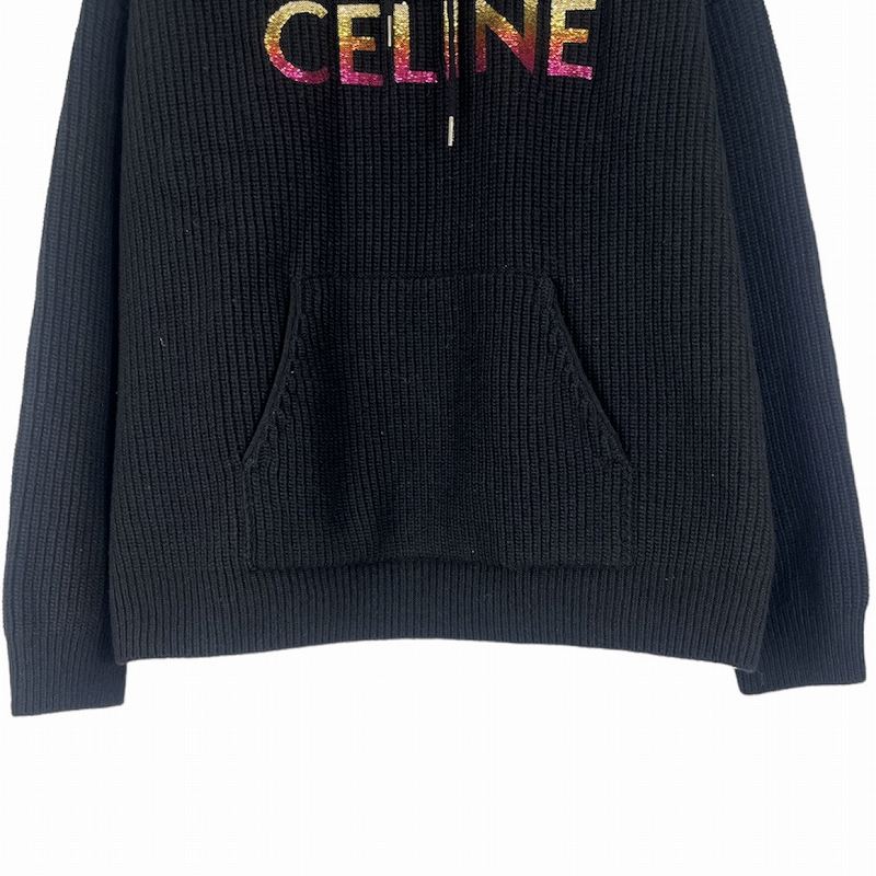 未使用品 セリーヌ CELINE 22AW グラデーション ロゴ スパンコール 