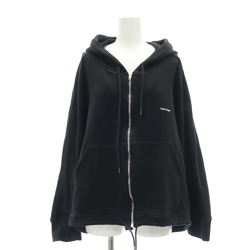 BALENCIAGA プリントパーカー S 黒 BALENCIAGA プリントパーカー S 黒