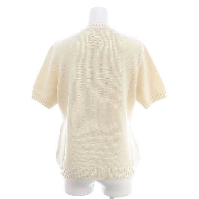 フェンディ FENDI FF カリグラフィ カシミヤ 半袖ニット セーター 44 