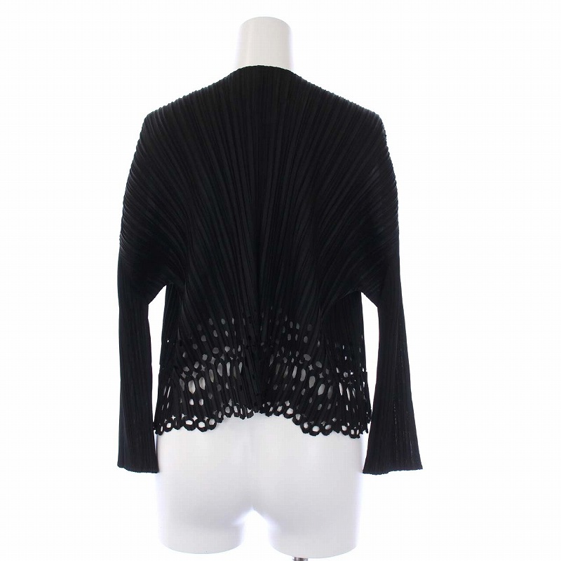 プリーツプリーズ イッセイミヤケ トッパー カーディガン ボレロ 七分袖 3