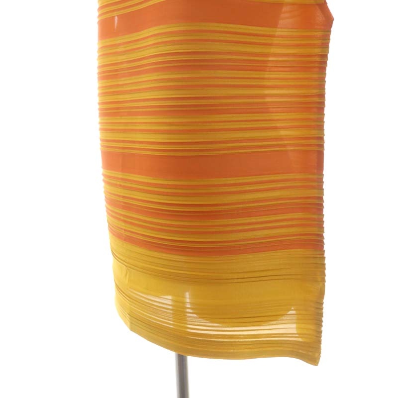プリーツプリーズ PLEATS PLEASE イッセイミヤケ バイカラーボーダー  