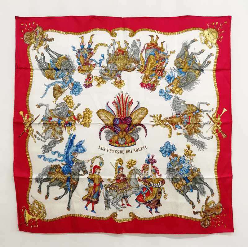 エルメス HERMES カレ90 LES FETES DU ROI SOLEIL 太陽王の祝典 大判
