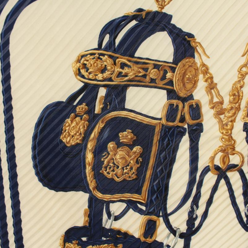 エルメス HERMES BRIDES de GALA 式典用の馬勒 プリーツカレ カレ90  