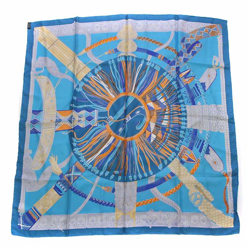 HERMES ライトブルー ベルト 90