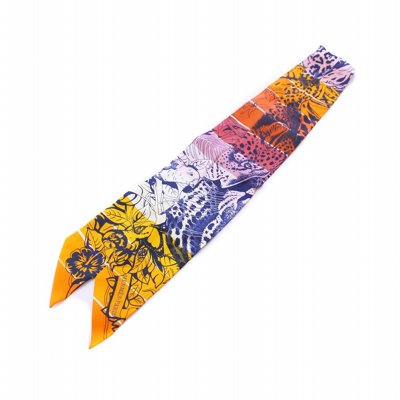 HERMES エルメス ツイリー スカーフ ジャングル・ラブ・レインボー